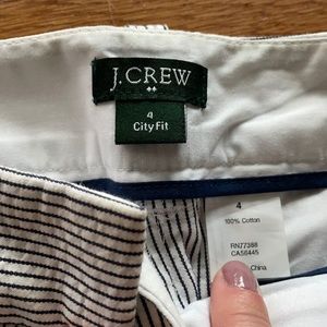 Worn once! J. Crew seersucker size 4 city pant